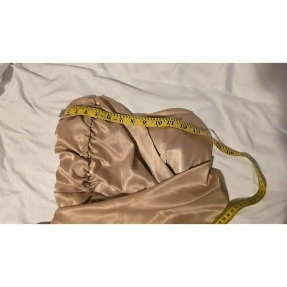 Blithe LA Mini Dress Champagne Size Medium Formal Wedding Satin Coquette NWT Y2K - Picture 4 of 11